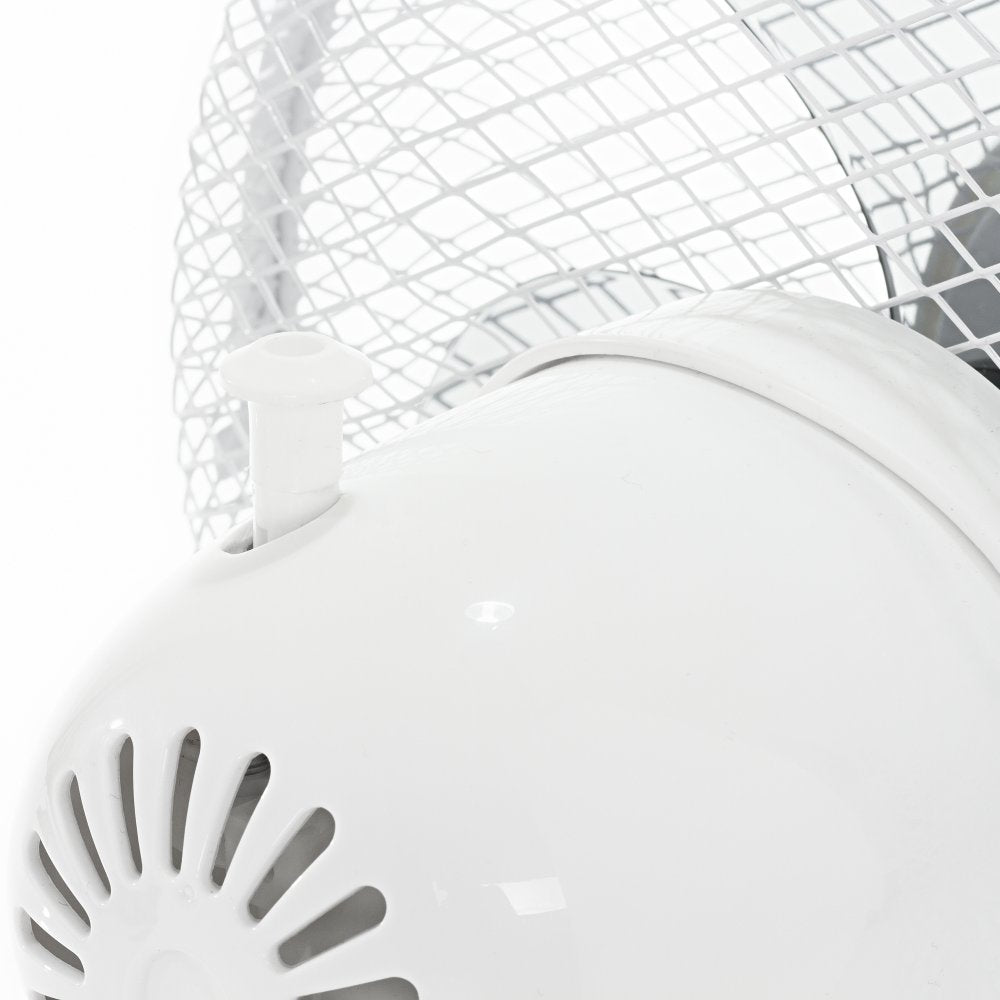 TROTEC Desk Fan TVE 10 - 25 watts, oscillating 80°, 2 speeds, Ø 23 cm, very quiet, white