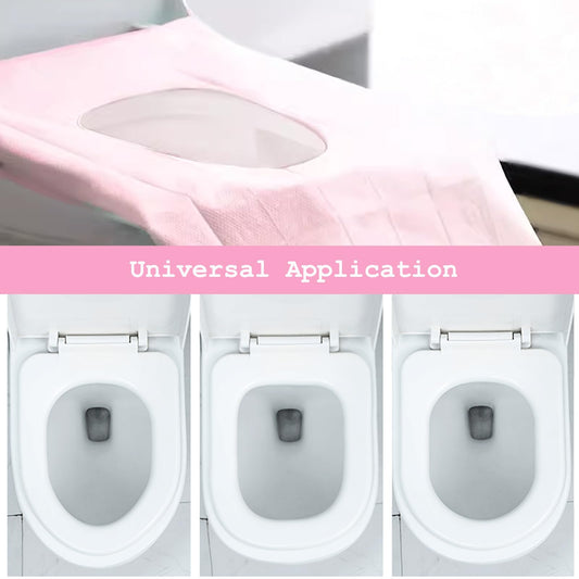 60 pieces Disposable Toilet Seat Covers, Disposable Toilet Seat Cover, Toilet Seat Cover for Kids and Adults Universal Potty Training Toilet Training, Individually Packaged (Pink)