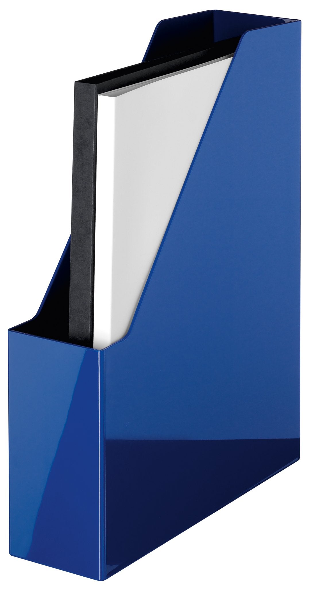 HAN i-Line standing file - 2 pieces, elegant, modern high-end standing file for magazines, folders, and documents up to A4/C4 size, blue, 16501-14.