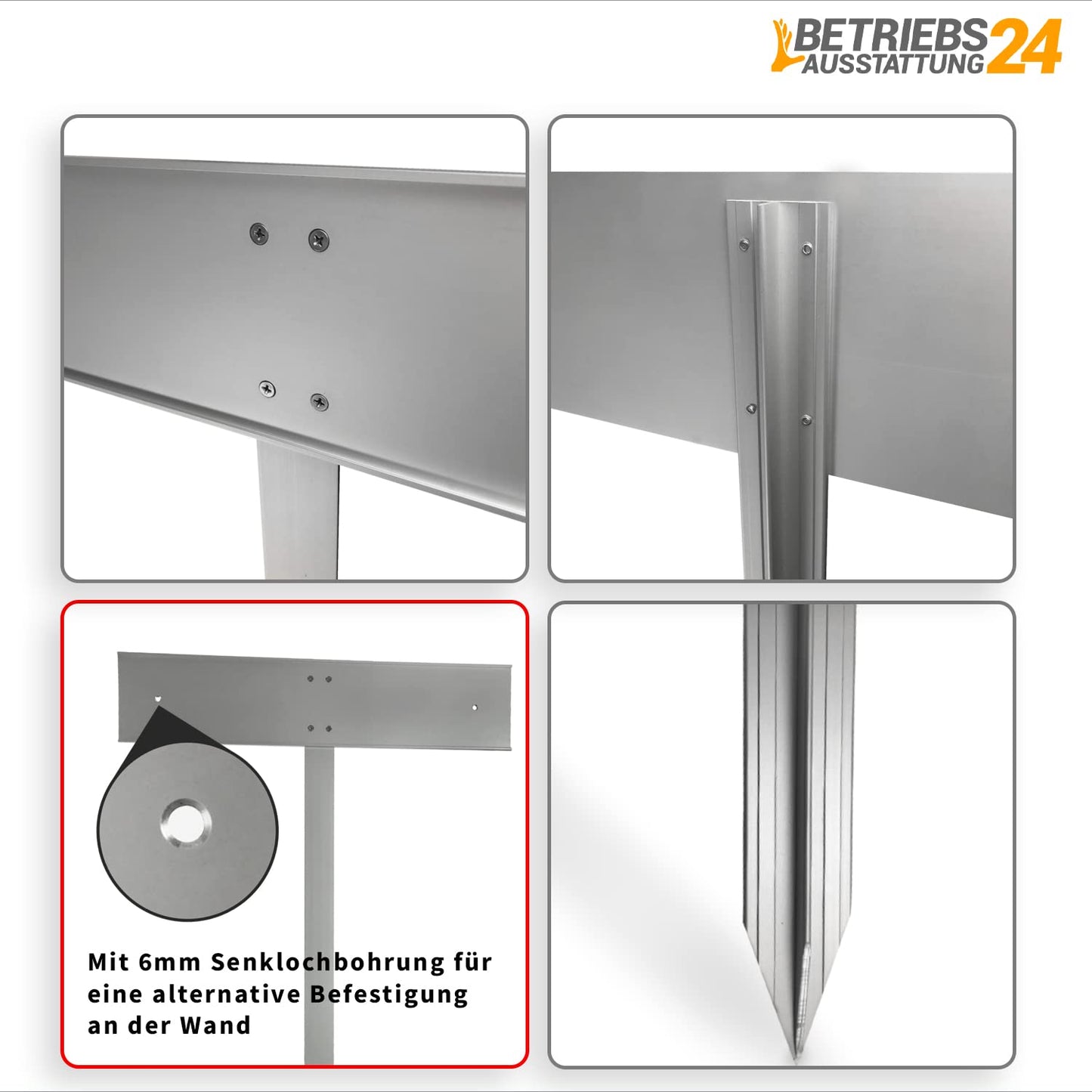 Operating equipment24 Custom parking sign with drive-in post - parking identification with custom text - post for insertion - aluminum - 52x11 cm