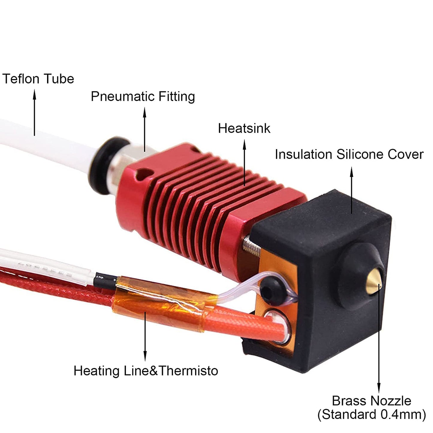 Creality Official Ender 3 Hotend Upgrade MK8 Hotend 24V for Ender-3/Ender 3 V2/Ender 3 Pro 3D Printer
