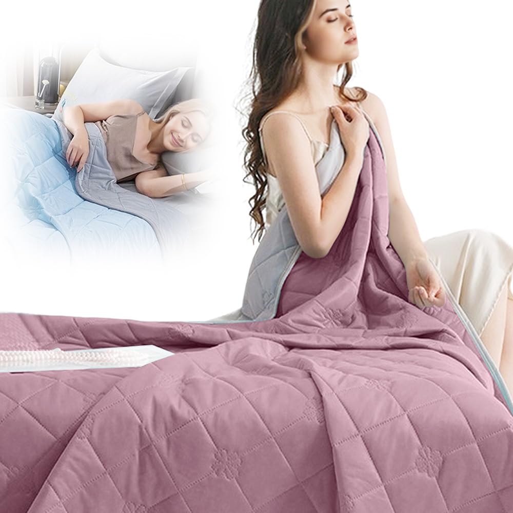 Matame summer blanket, cooling blanket Self-cooling blanket, Lightweight Thin Summer Blanket Double-sided, Absorbs body heat, Cooling Blanket for Bed Sofa People Kids Baby Blanket Summer Blanket (#F, 200x230cm)