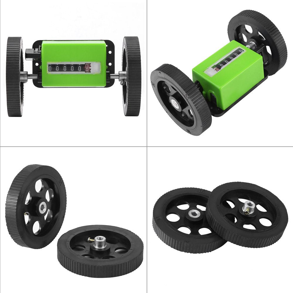 Meter counter Mechanical length roller counter Meter counter roller counter range 99999.9 meters Green