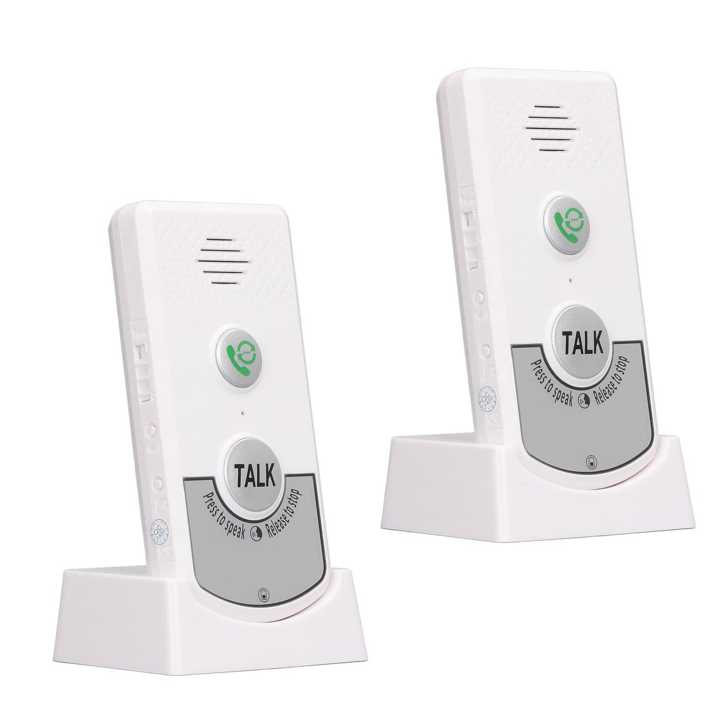 2-way radio intercom for home, Portable voice intercom with wide application and good durability for indoor and outdoor use (White)