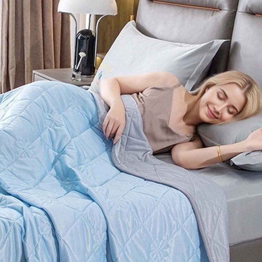 Matame summer blanket, cooling blanket Self-cooling blanket, Lightweight Thin Summer Blanket Double-sided, Absorbs body heat, Cooling Blanket for Bed Sofa People Kids Baby Blanket Summer Blanket (#F, 200x230cm)