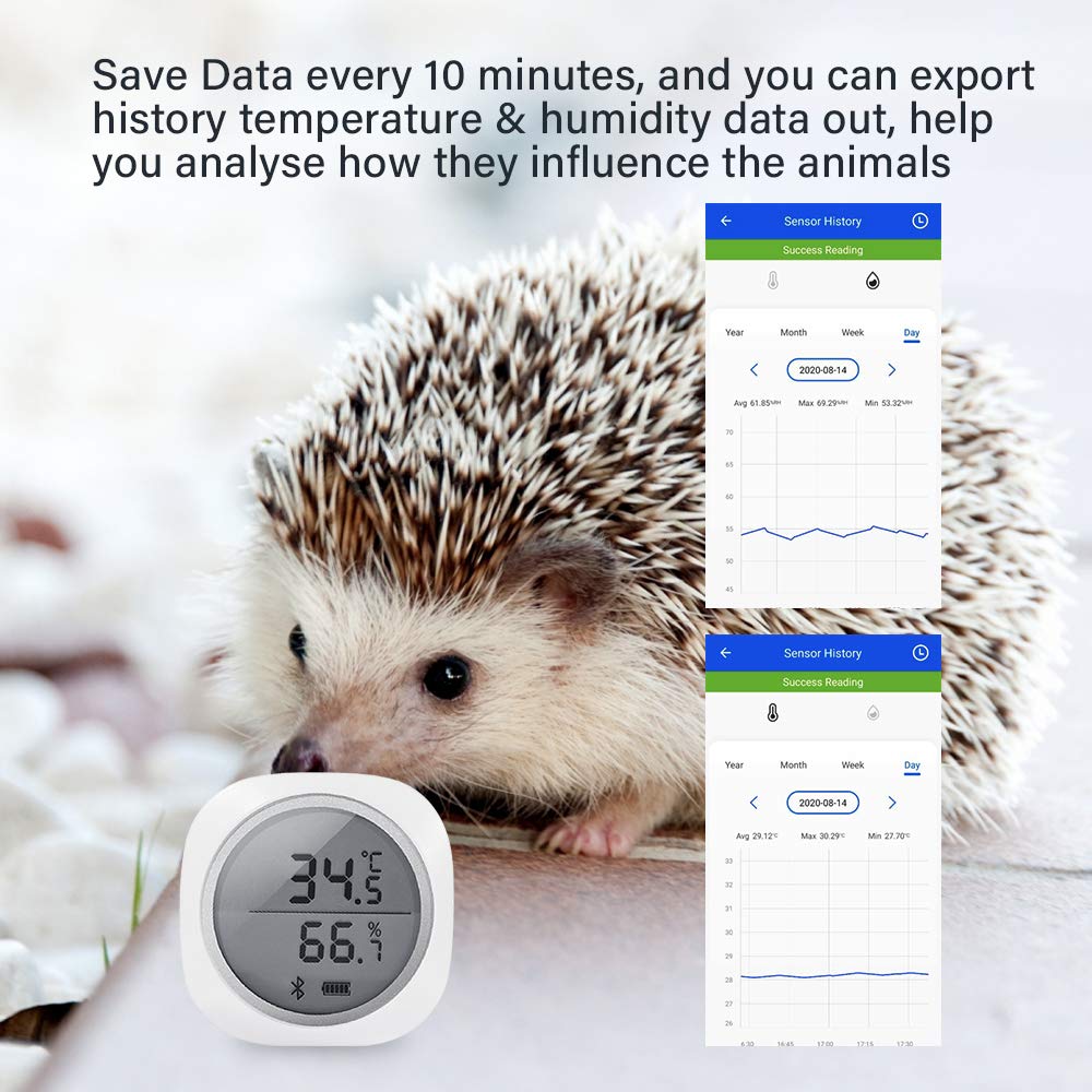 Inkbird IBS-TH1 Plus is a Bluetooth hygrometer thermometer greenhouse reptile data logger for Android IOS.
