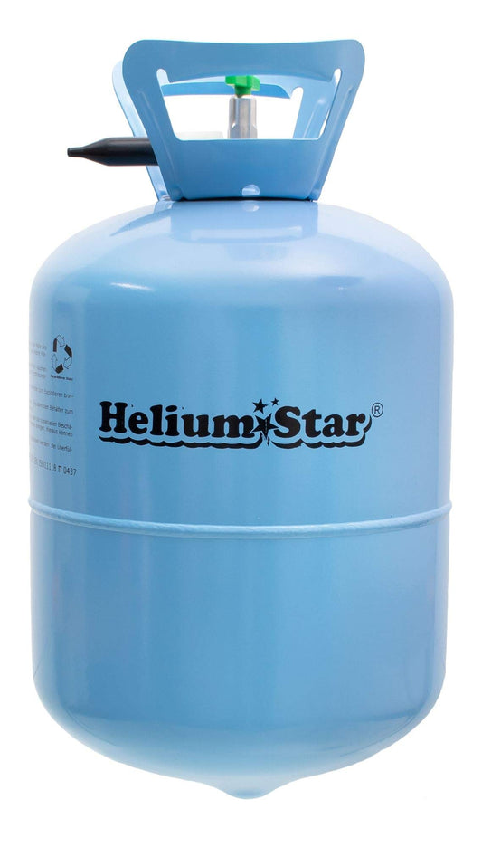 Helium balloon gas HeliumStar disposable bottle for up to 50 latex balloons 25cm Ø or 27 foil balloons 45cm Ø birthday party wedding birthday party.