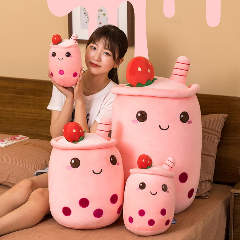 Bubble Tea plush toy, Boba plush pillow Creative Bubble Tea stuffed milk tea soft doll Tea cup cushion plush dolls Birthday gift children's toy Christmas gift, 50cm