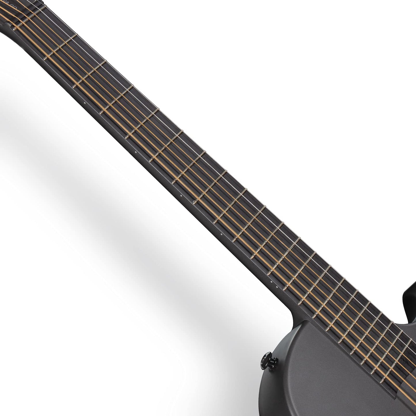 Enya Nova Go carbon fiber acoustic guitar, 1/2 size, beginner guitar for adults, travel, acoustic, with gift box, EVA gig bag, guitar strap, cleaning cloth (Black)