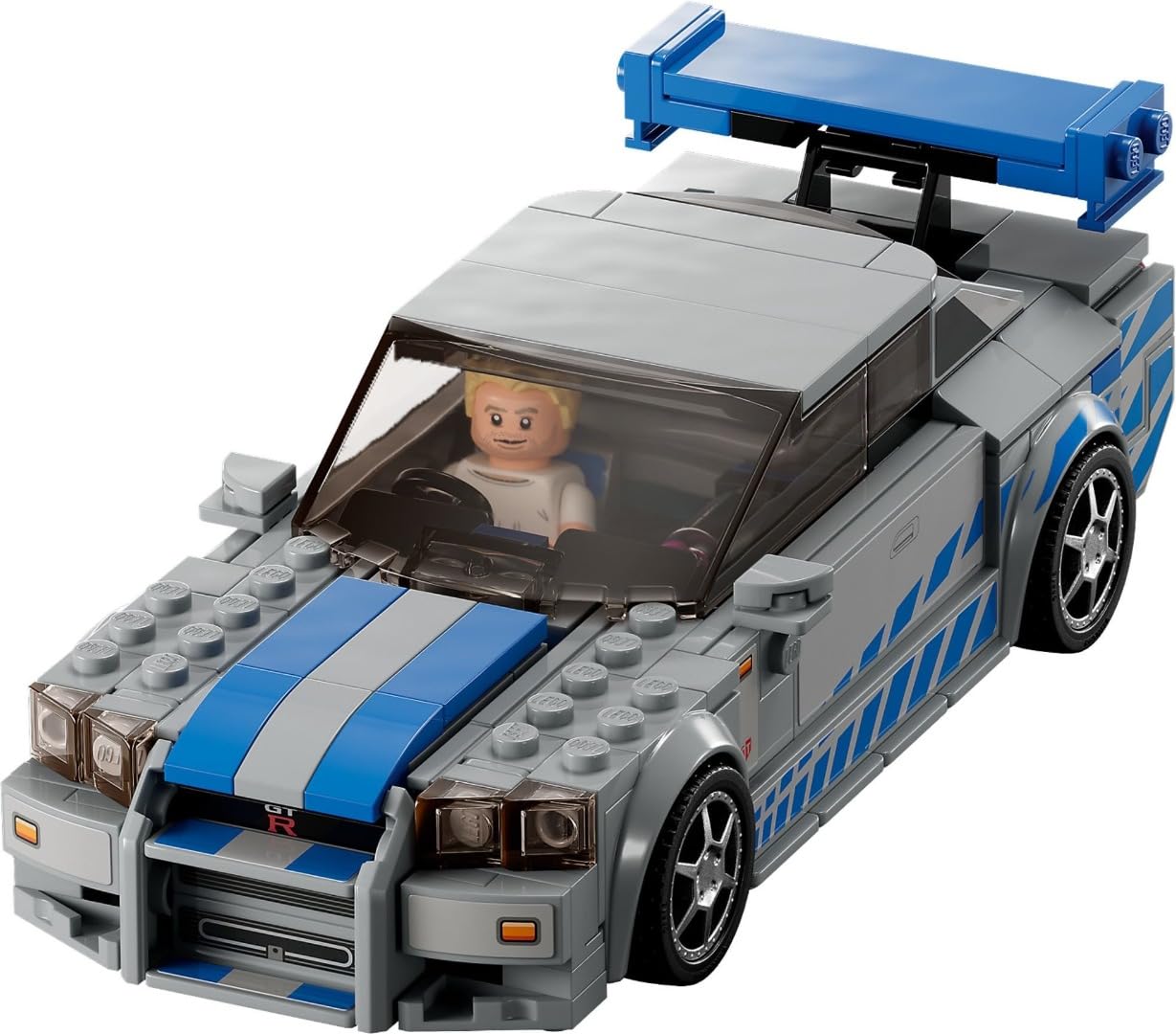 LEGO Speed Champions 2 Fast 2 Furious Nissan Skyline GT-R (R34) Racing Car Building Toy, 2023 Model Car Kit with Brian O'Conner Figure 76917