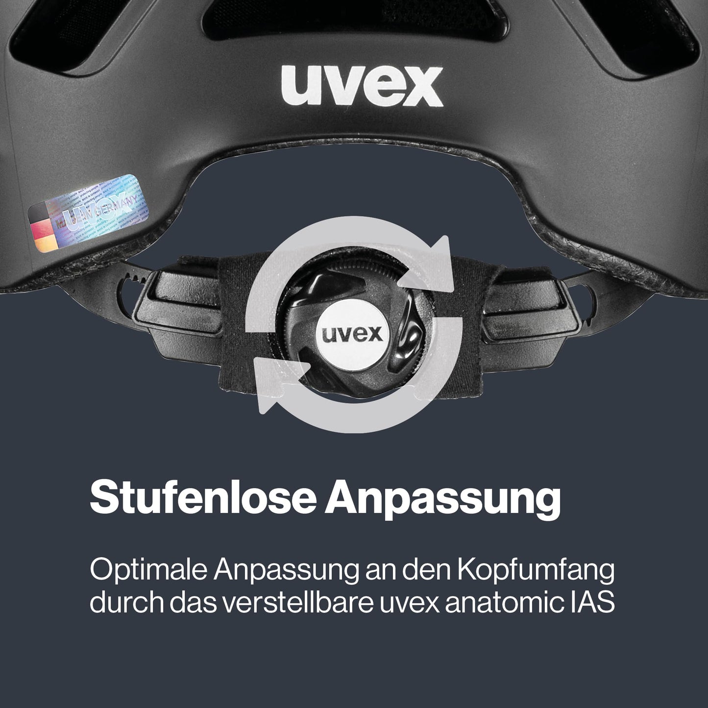 Uvex Urban Planet LED City bike helmet in matte black 58-61cm.