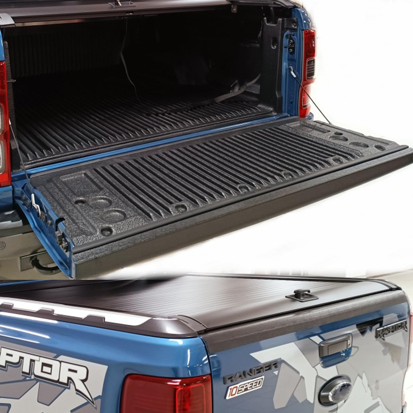 JHCHAN Tailgate Guard Bumper Cover for Ford Ranger 2012-2022 T6 T7 T8 Wildtrak XL XLT Limited Stormtrak Wolftrak Raptor