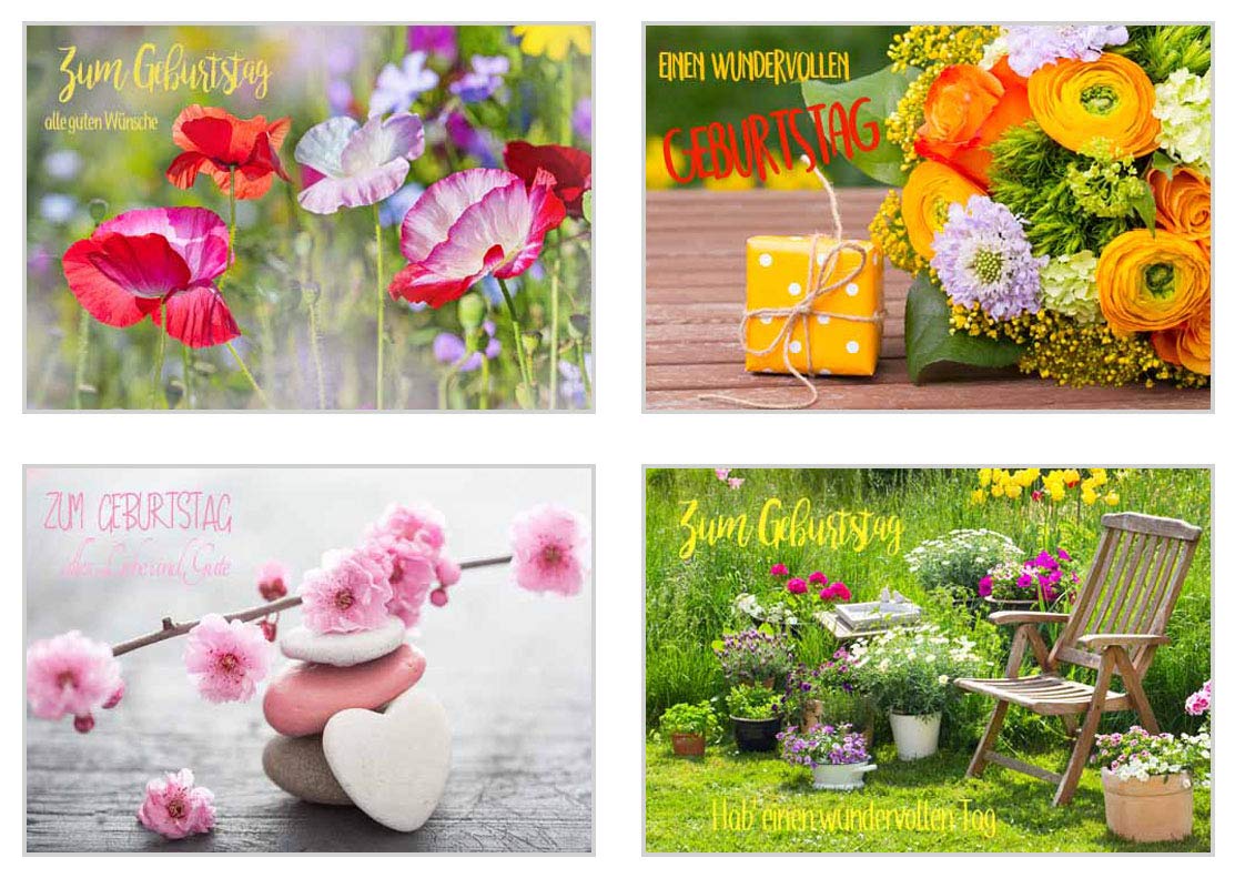 Set of 40 exclusive premium birthday cards with envelopes (2x20). Greeting card for birthday wishes. Birthday card for man and woman (folded cards).