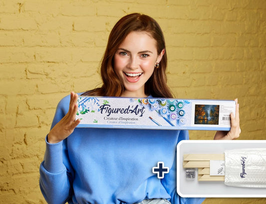 Figured'Art Paint by Numbers Adults With Frame Camping under the Starry Sky - Paint by Numbers Craft DIY Kit 40x50cm With Stretcher Frame (unstretched)