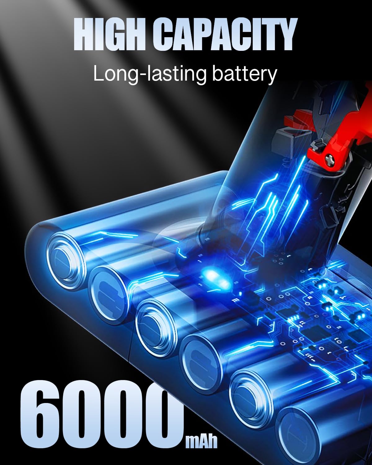 6000mAh battery compatible with Dyson V8 Absolute, Animal, Animal Exclusive, Fluffy, SV10