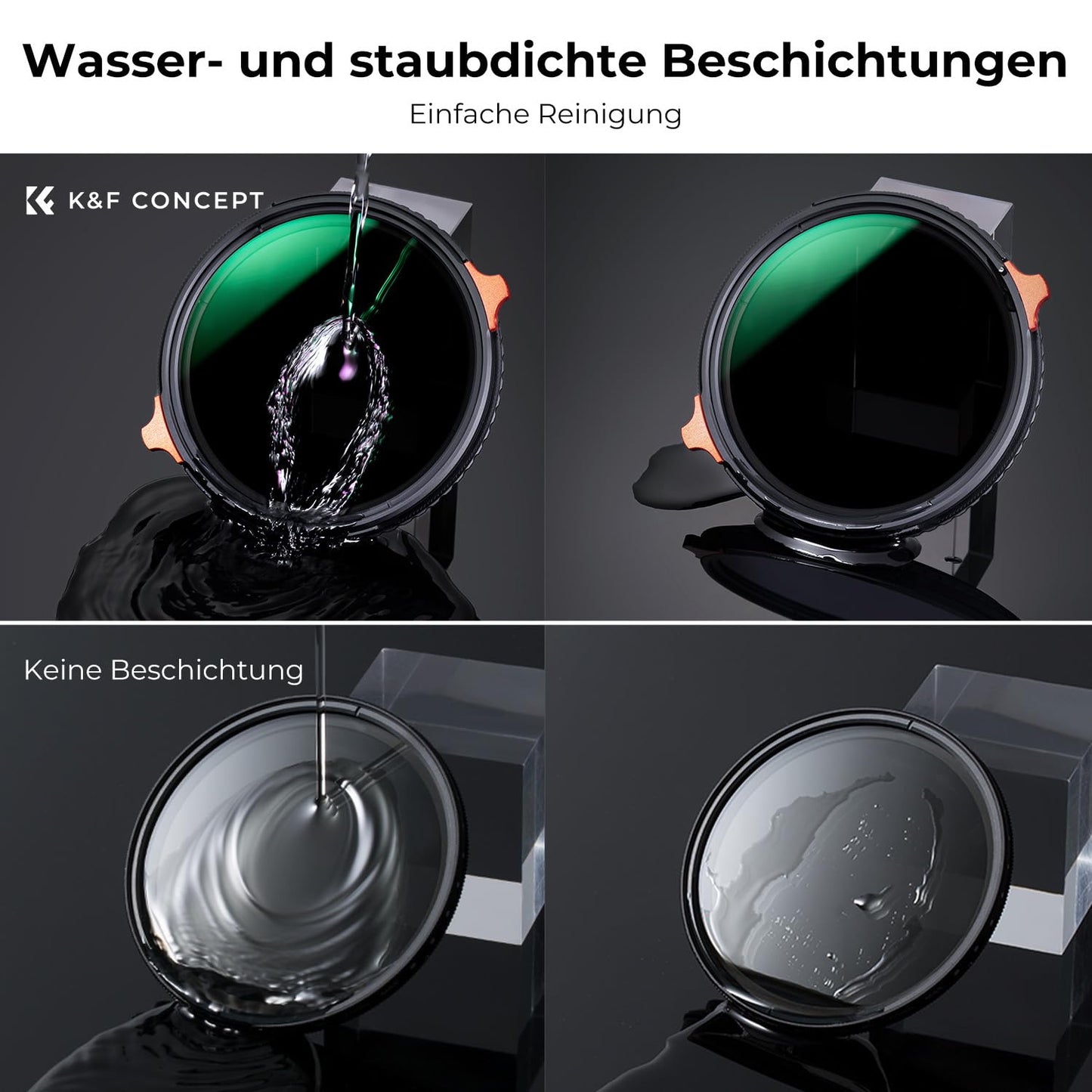 K&F CONCEPT Nano-X ND Filter 82mm CPL&ND4-ND64 2 in 1 multifunctional neutral density filter and CPL filter polarizer