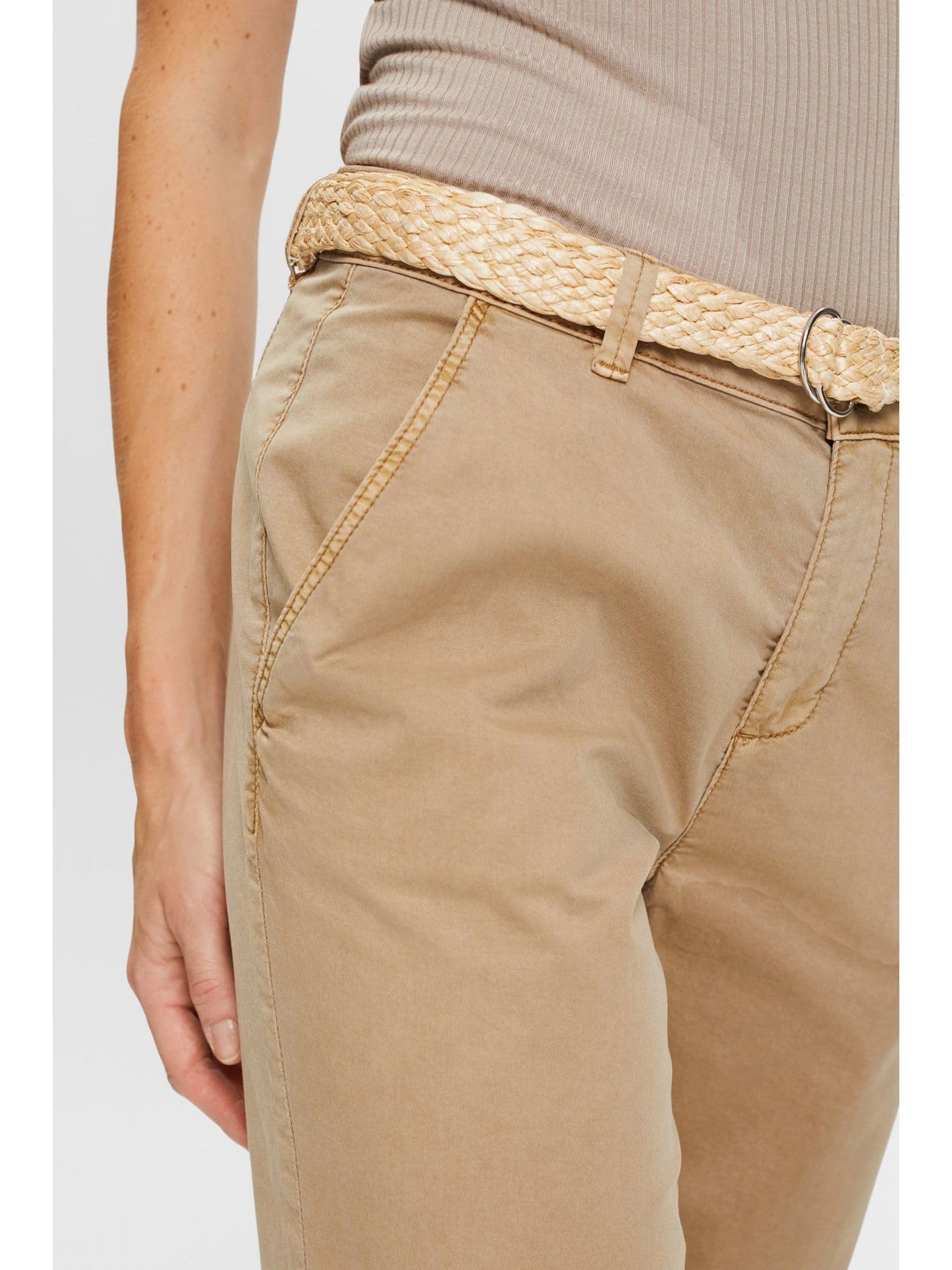 ESPRIT Women's 993EE1B312 Pants, 240/Taupe, 32W/32L