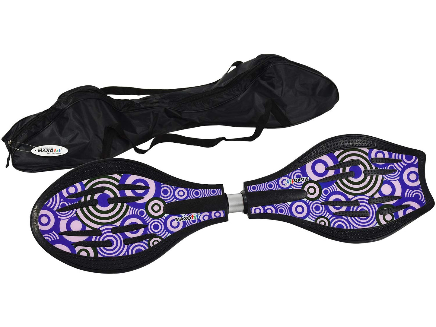 MAXOfit Waveboard Pro Close XL | Up to 100 kg | With LED light-up wheels, bag, and accessories for children