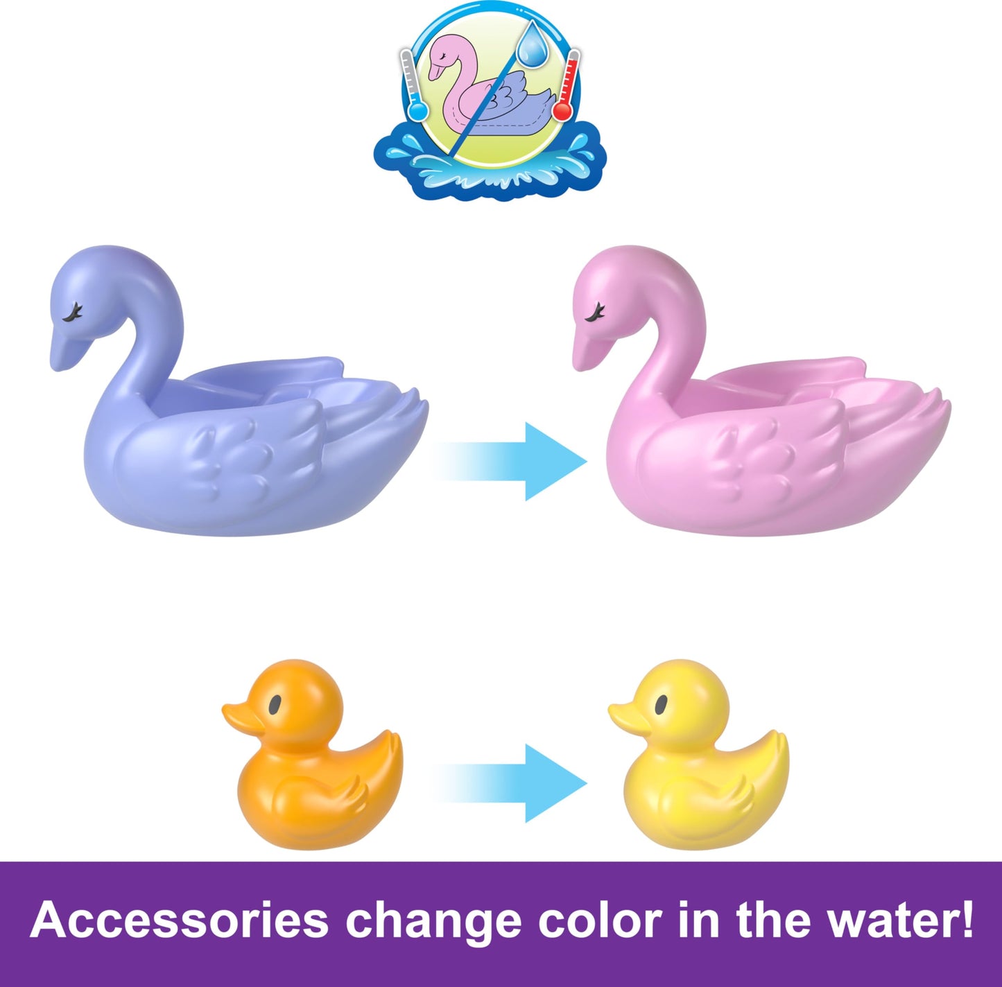 Polly Pocket Flower Bunny Compact - Playset with water fun and color change effect, 2 dolls, 12 accessories, and 5 features, for kids ages 4 and up, HKV36