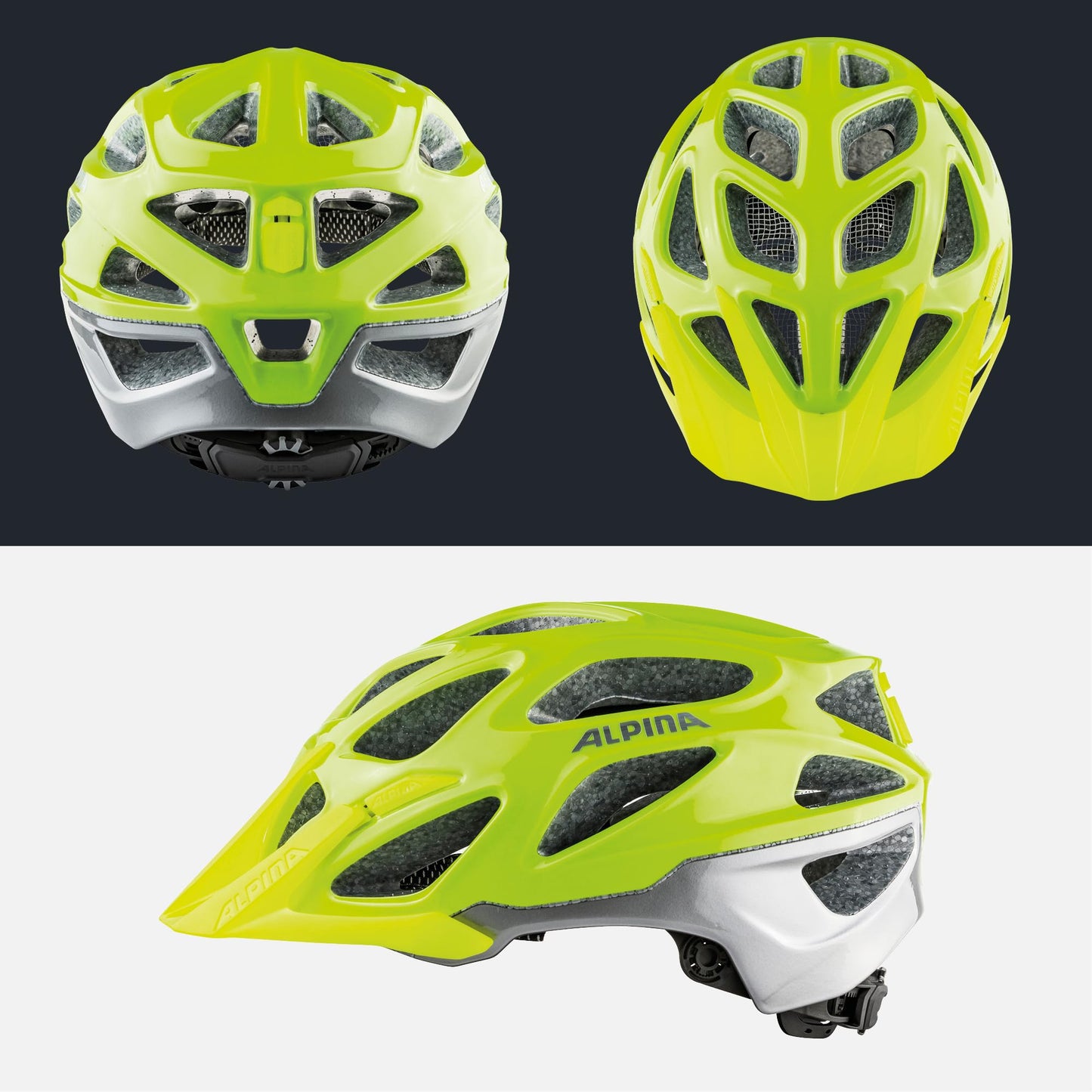 Alpina Mythos 3.0 L.E. - Lightweight, Well-Ventilated & Adjustable Bike Helmet with Antibacterial Pads for Adults, be Visible-Silver Gloss, 57-62 cm