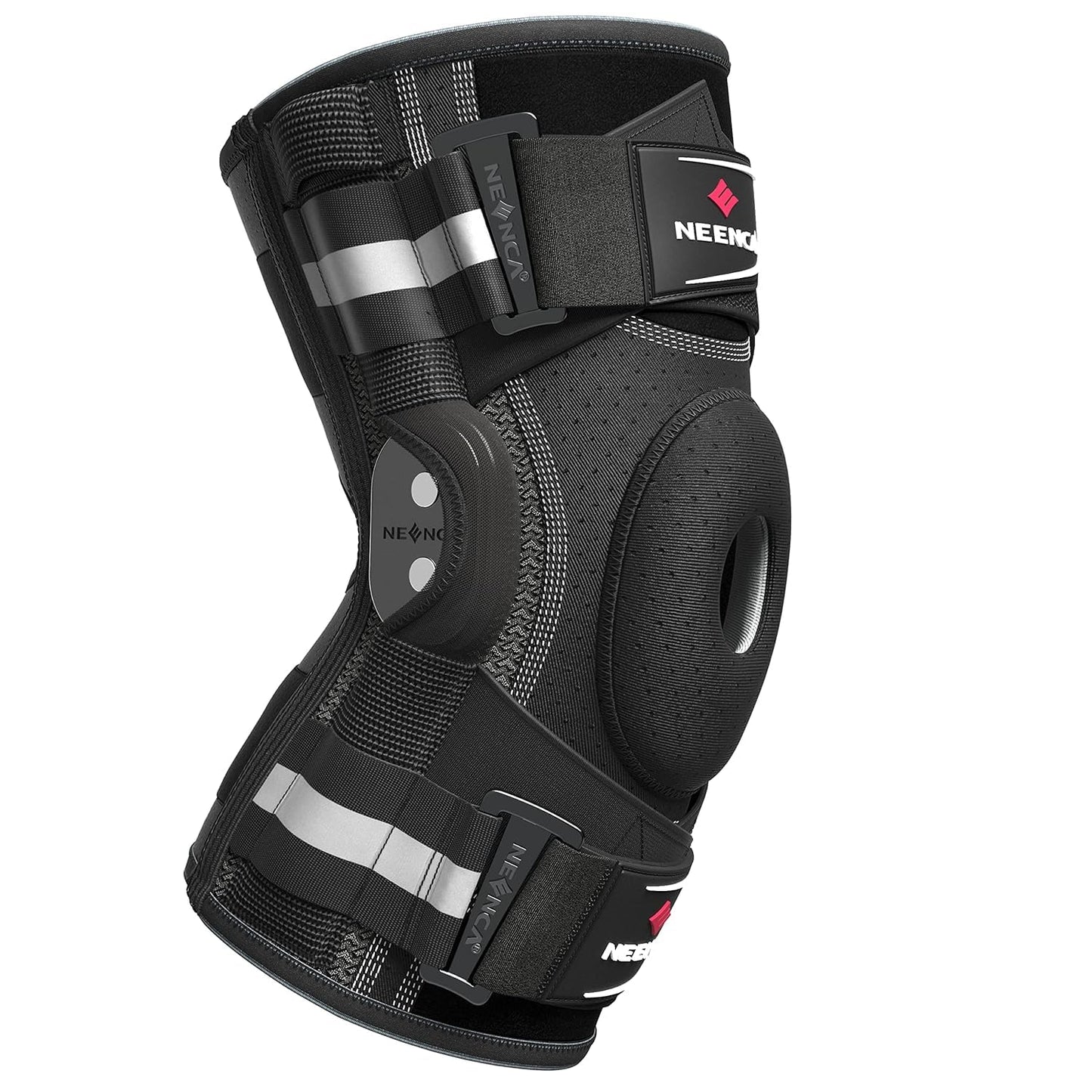 NEENCA Knee Brace for Knee Pain, Knee Support with Hinge and Patented X-Strap Attachment System, Provides Strong Stability for Pain Relief, for Arthritis, Meniscus Tears, ACL, PCL, MCL