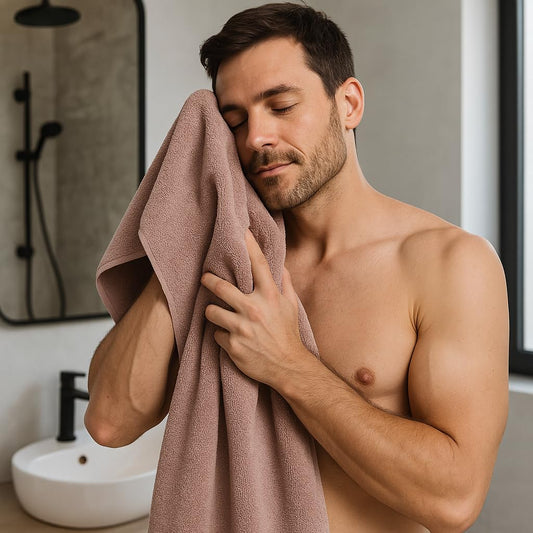 Betz bath towel XXL 100x200 cm - 1 piece - sauna & beach towel made of 100% cotton, 360 g/m² - absorbent & soft - large towel with loop - Berlin series - color Cappuccino.