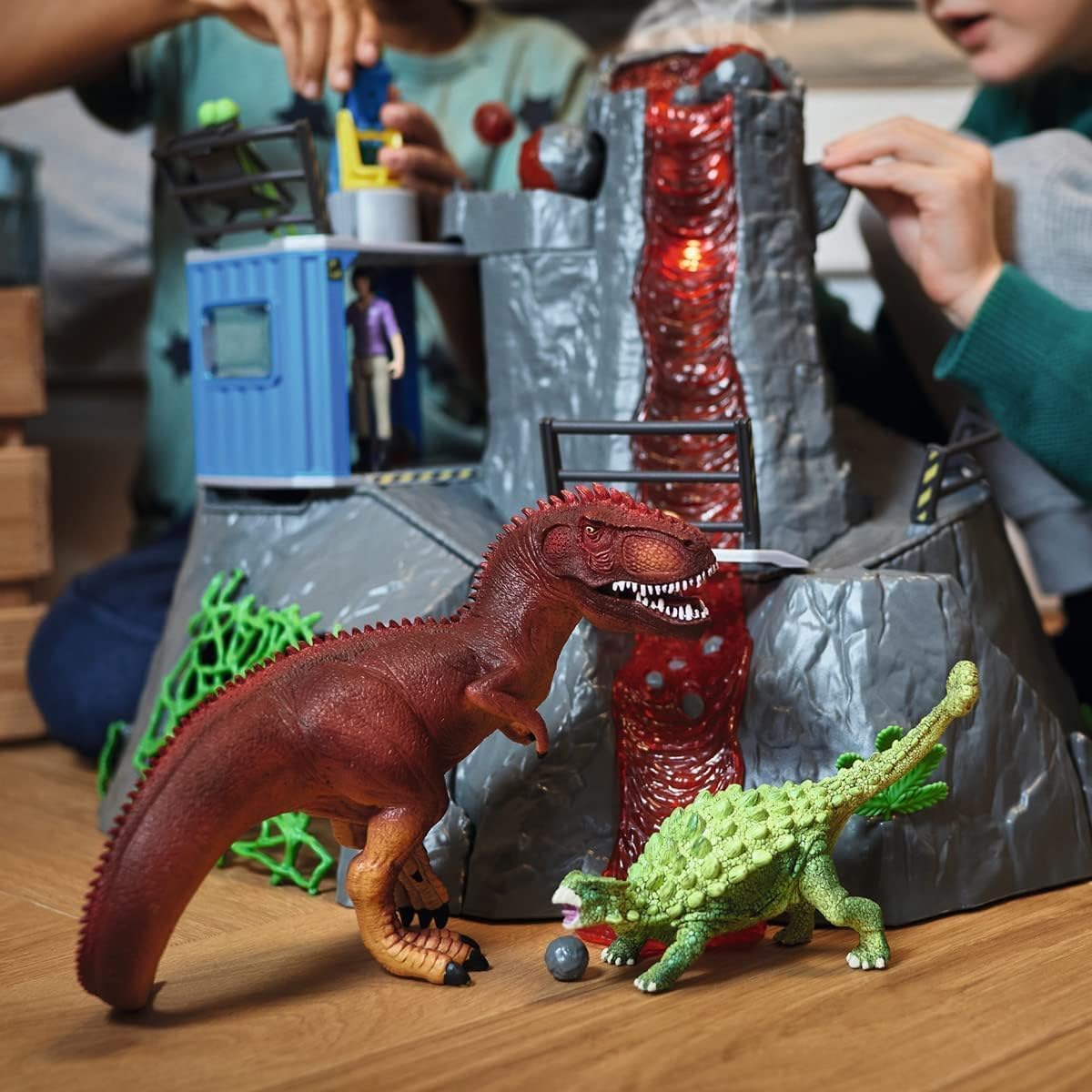 Sneak DINOSAURS | Big Volcano Expedition 42564 | Set incl. volcano with eruption function, Yuki, 2 Dino figures | great gift for girls and boys | Dinosaur toy for ages 3 and up | 60 pieces
