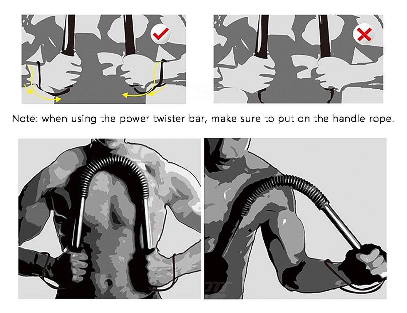 ITTA 20kg-110kg Dual Spring Power Twister Bar, Super Heavy Duty Arm and Chest Builder Strengthener Armdrücken (40)