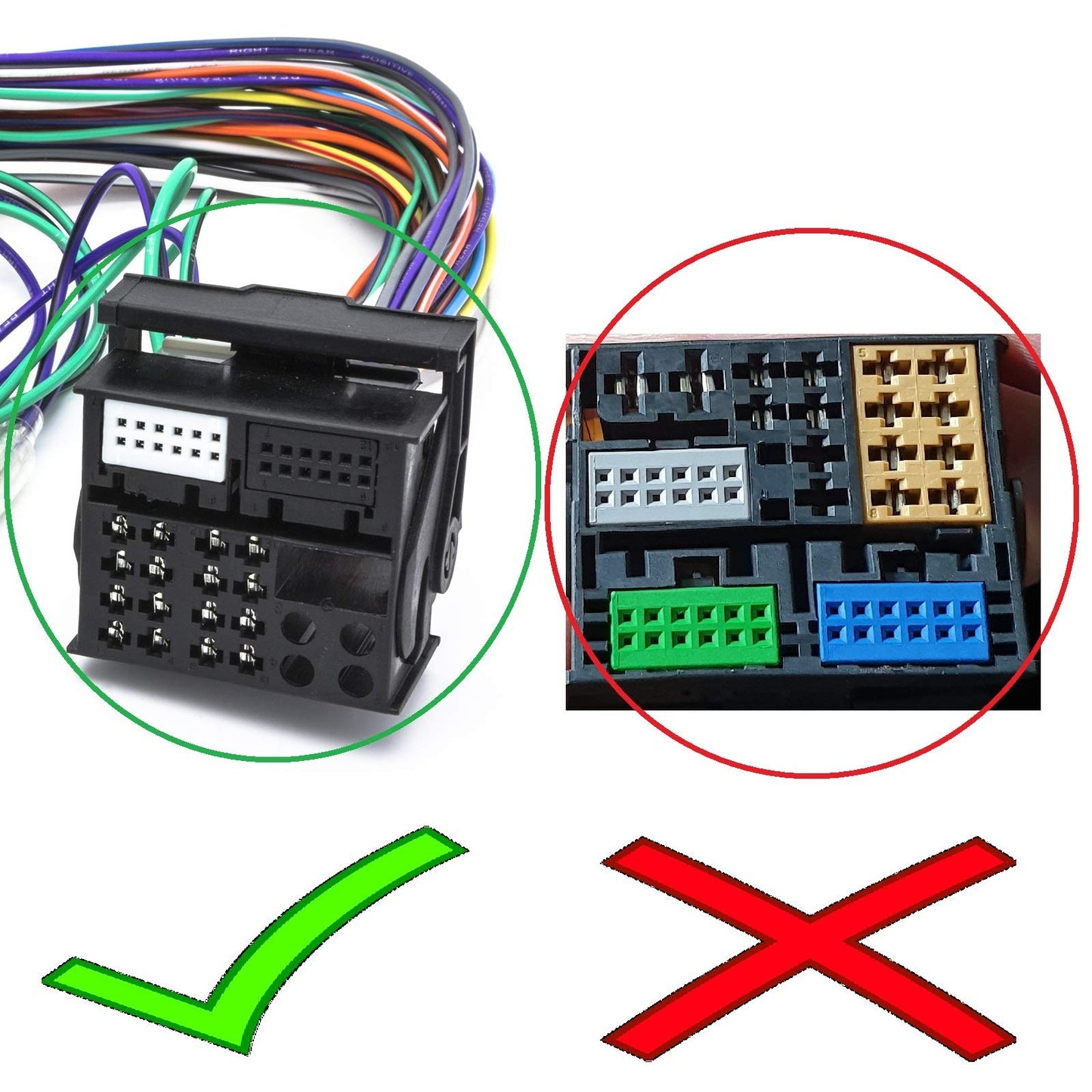 Adapter-Universe 2-channel amplifier RCA adapter cable to quadlock output extension cable high-low suitable for BMW Ford Mercedes Seat Skoda VW - radio amplifier