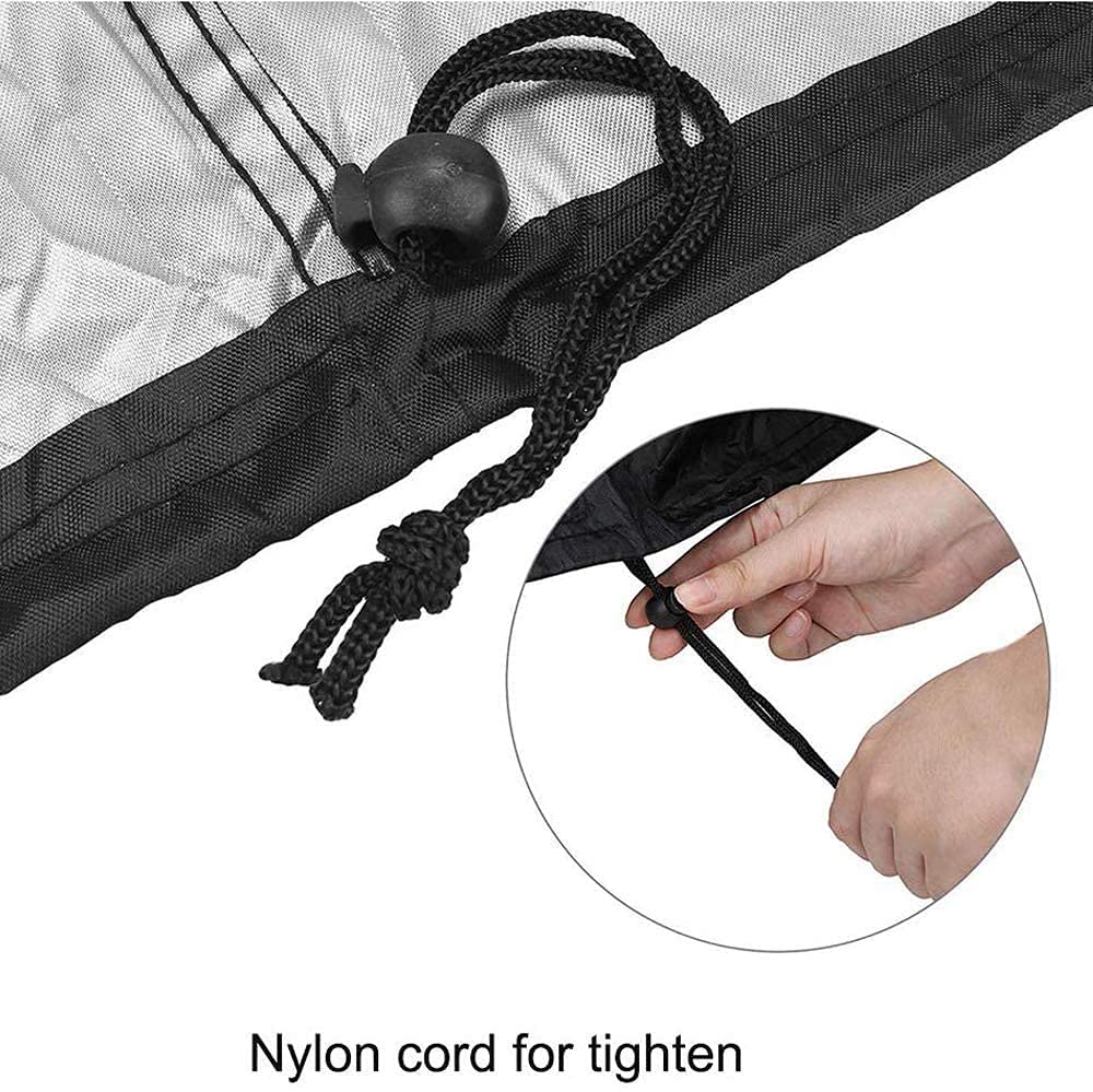Hanging Chair Cover, longziming Large Cover for Hanging Chair Oxford Waterproof, Windproof, UV Resistant, with PVC Coating, Drawstring Black (200 x 230 cm)