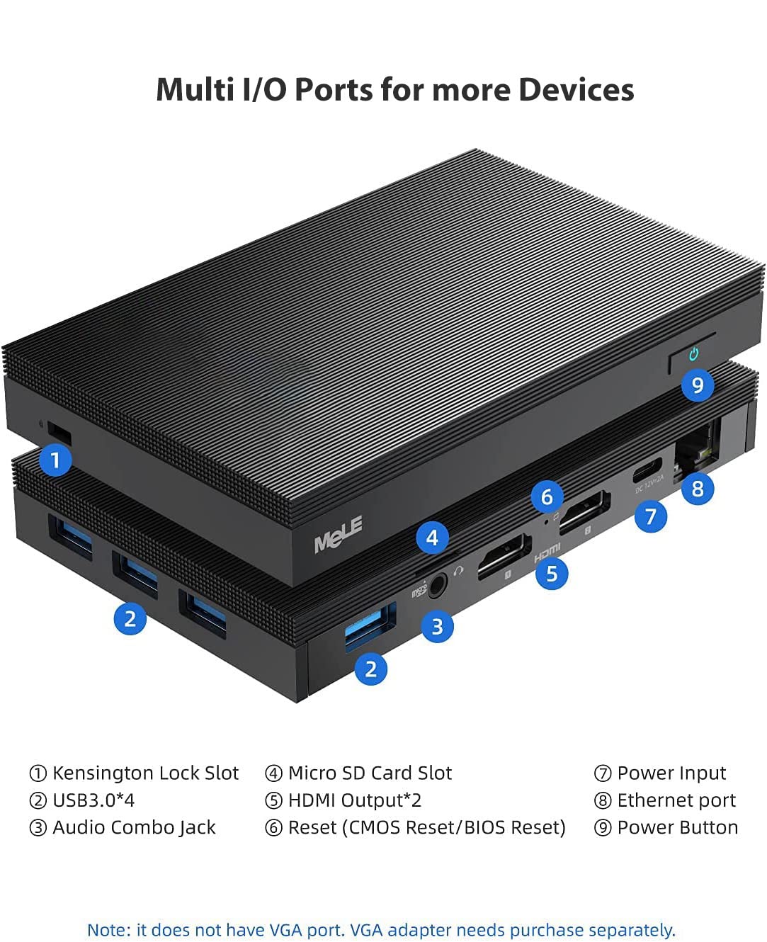 MeLE Quieter2Q fanless Mini PC Windows 11 Pro Celeron J4125 4GB 64GB Quad Core Mini Desktop Computer 4K Dual WiFi for office, business, companies, school, home office work.