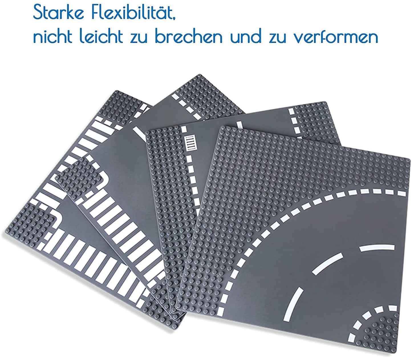 Celawork building plates for roads, cities, road tiles, classic bricks, compatible with most popular brands. 25.5 * 25.5cm plate set for creative play, educational toy.