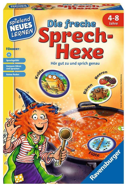 Ravensburger 24944 - The Cheeky Talking Witch & 24945 - The Twisted Language Zoo - Play and learn for children, educational game for kids aged 4-7, fun way to learn for 2-4 players.