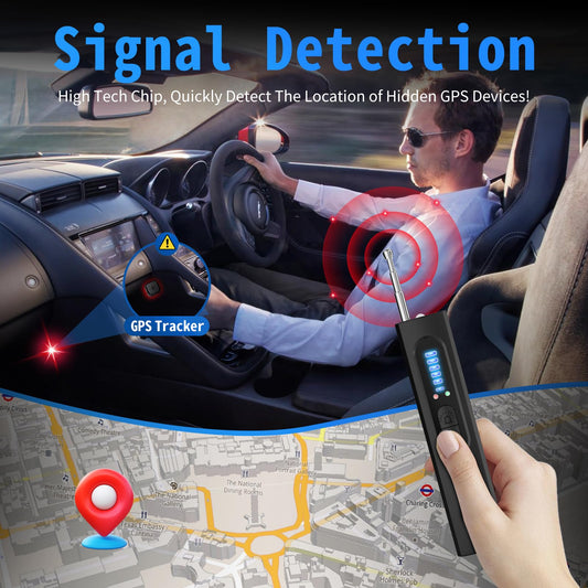 KIMTAR Bug Detector RF Hidden Camera Finder Hidden Camera Detector Anti Recording Detectors GPS Tracker Detector 6 Levels Sensitivity for Hotel Home Office