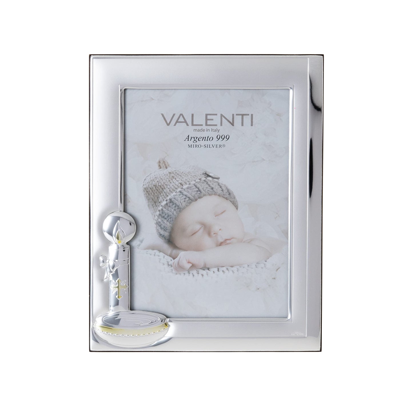 Valenti&Co silver picture frame, 13 x 18 cm, perfect as a gift for a child's christening.