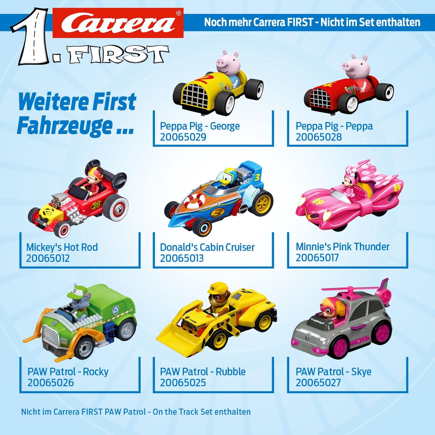 Carrera 369-3033 FIRST PAW PATROL On the Track 2.4m Race Track Set | 2 remote-controlled vehicles featuring Chase and Marshall | includes hand controller & track pieces | toy for kids 3+ years old