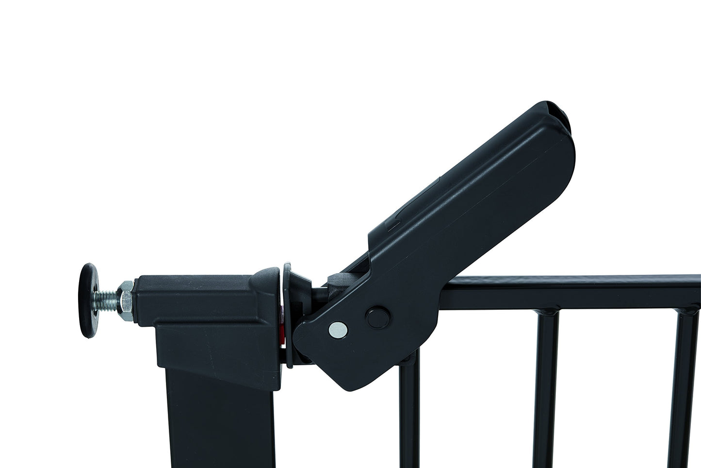 BabyDan Premier, extra wide pressure-mounted stair gate, 112-119.3 cm, door guard/barrier/baby gate/safety gate, metal, black, Made in Denmark (dog gate)