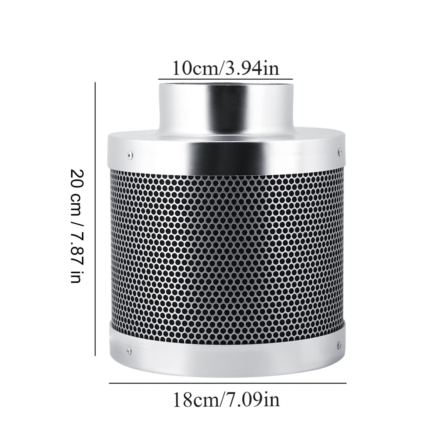 Cocoarm activated charcoal filter stainless steel charcoal filter activated charcoal carbon air filter reducing allergens and odors for bathroom office hotel 4inch diameter 200mm