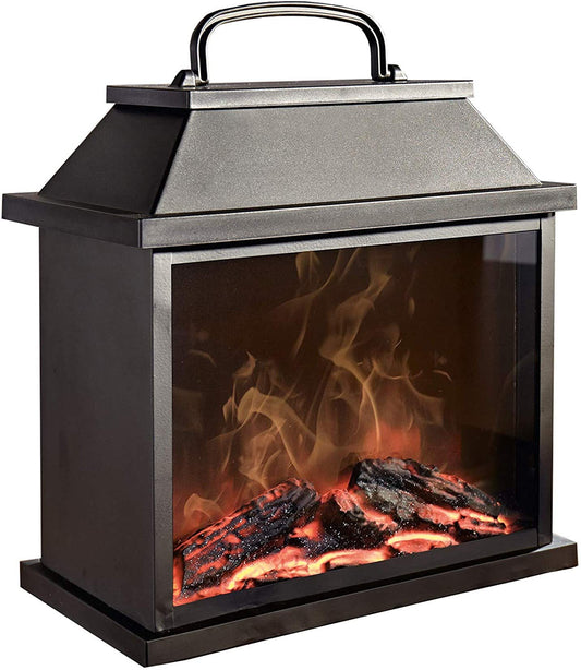 LED fireplace with fascinating flame effect, table fire, tabletop fireplace, battery and USB operated.