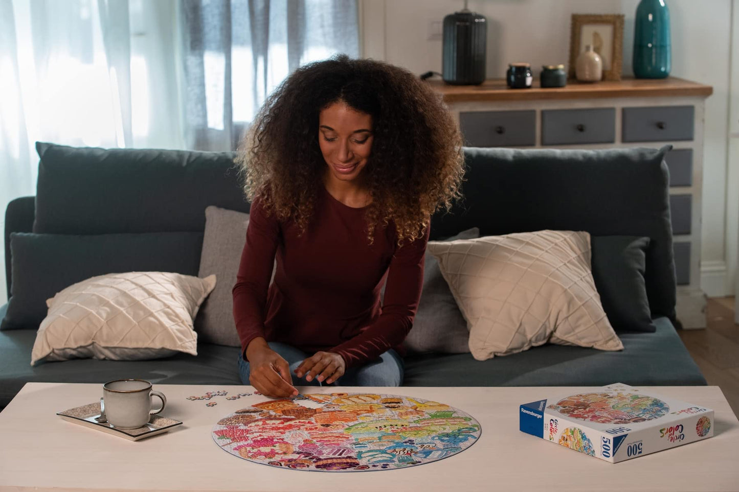 Ravensburger Puzzle 17170 Circle of Colors - Ocean & Submarine 500 pieces Puzzle & Puzzle 17172 Circle of Colors - Animals 500 pieces