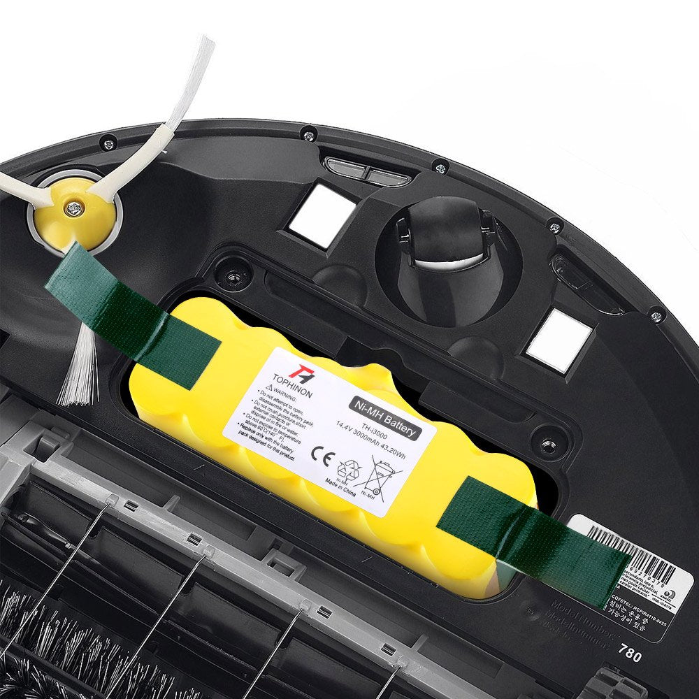TOPHINON 14.4V 3000mAh NI-MH Replacement Battery for iRobot Roomba 500 510 520 530 532 535 540 545 550 552 555 560 562 570 580 581 582 585 595 600 610 620 630 631 650 660 700 760 770 780 790 800 870 880