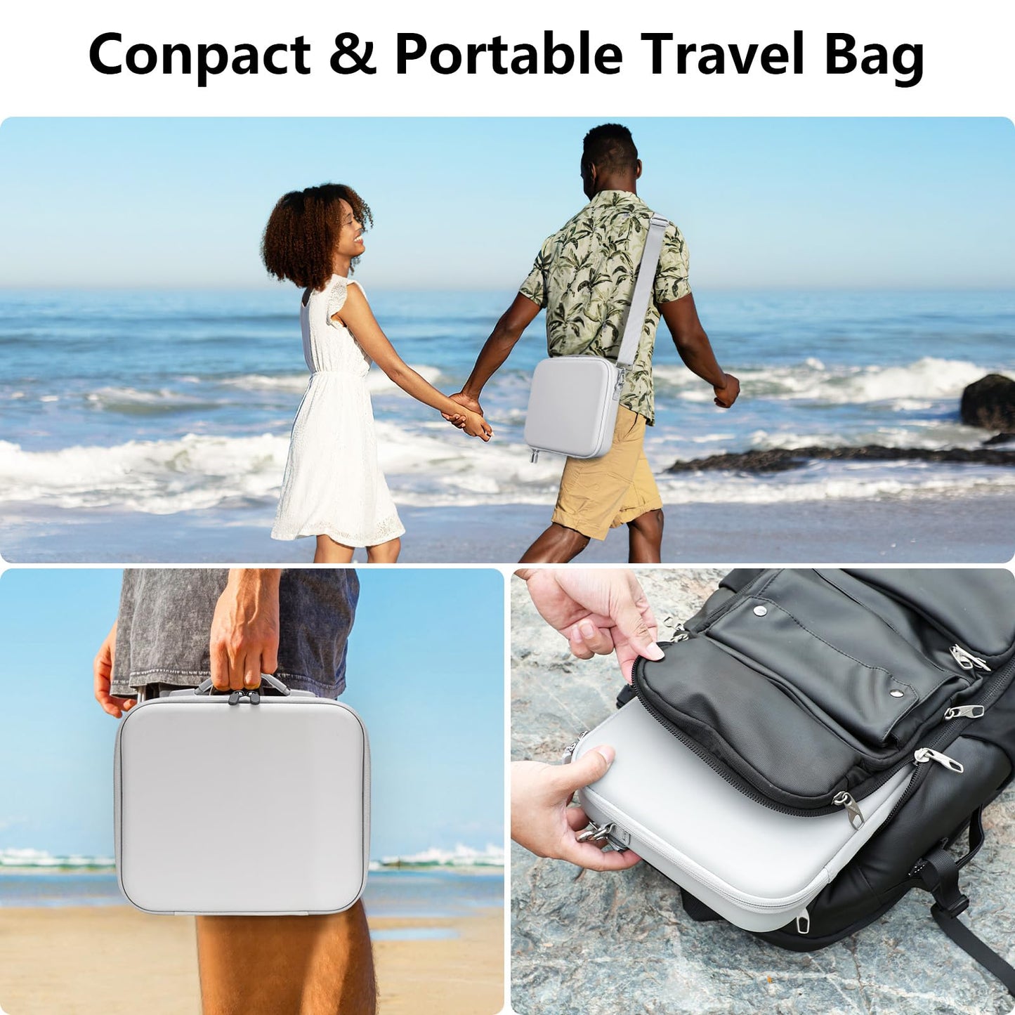 FPVtosky Waterproof Drone Bag for DJI Neo Fly More Combo with DJI RC-N3 Drone Bag Fall Protection Compact Carrying Case Storage Accessories Protection Grey