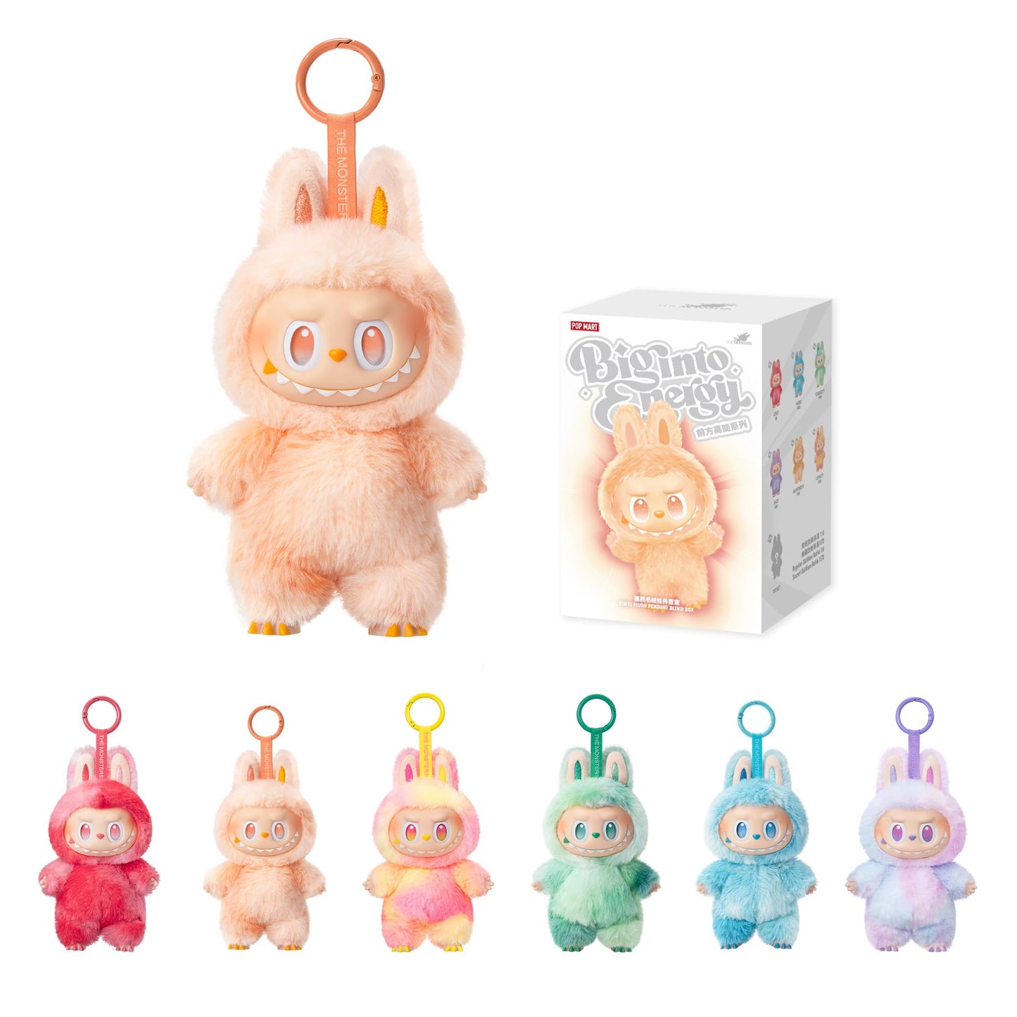 POP MART "The Monsters Big into Energy" series, vinyl plush keychain in a surprise box (Blind Box), blind box figures, action figures with random designs, collectible, toy, home decoration