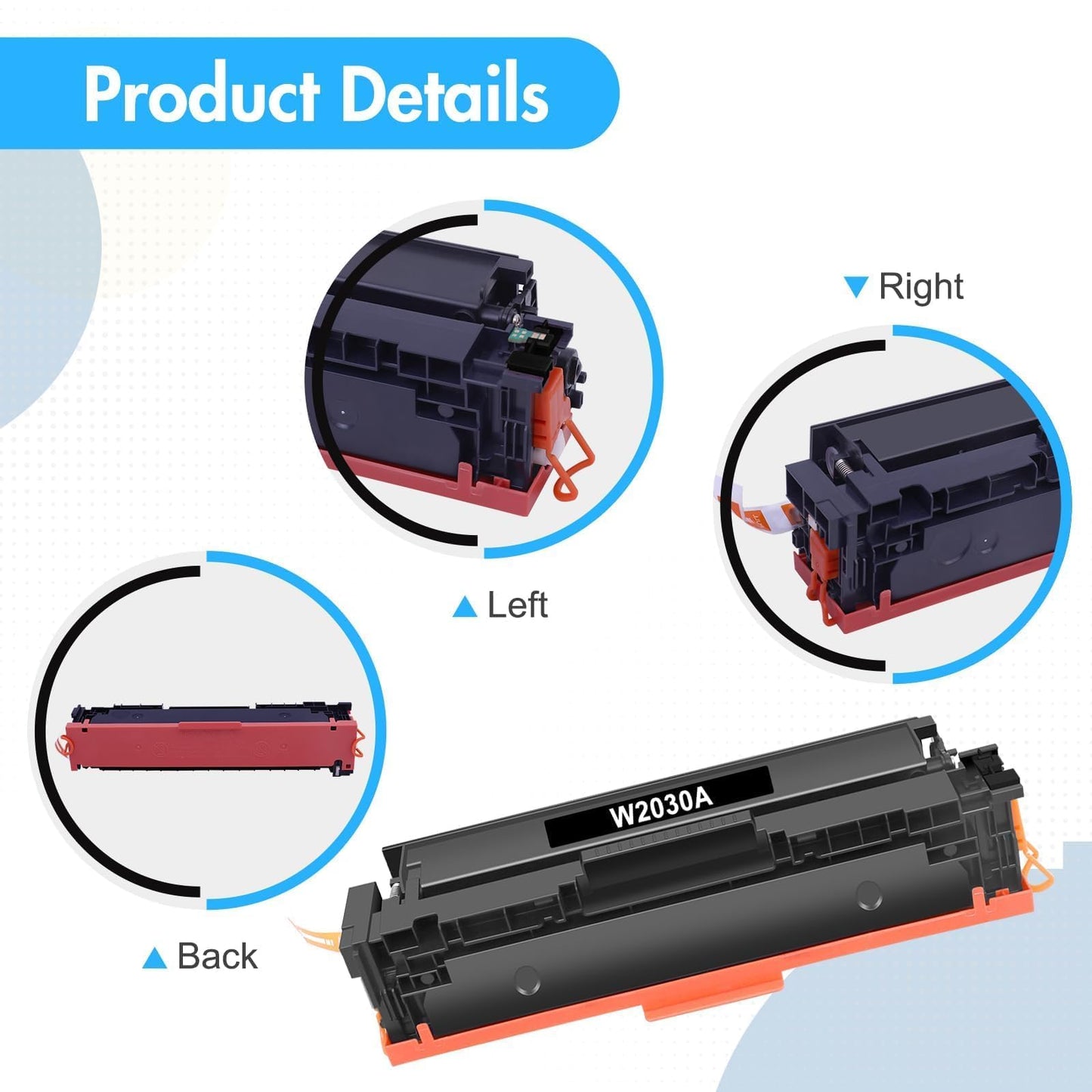 4-pack 415A 415X Compatible Replacement for HP Color Laserjet Pro MFP M479fdw M479dw M479dn M479fnw M479fdn M454dn M454dw M479 M454 W2031A W2032A W2033A Multipack W2030A W2030X No chip