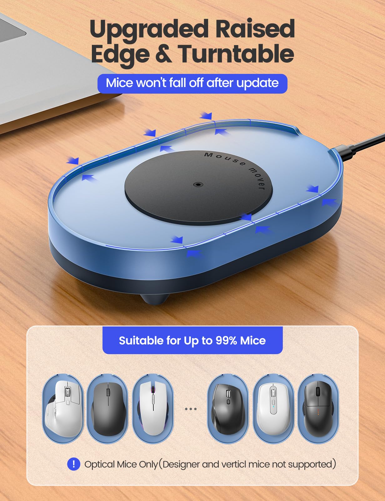VAYDEER Undetectable Mouse Jiggler with ON/Off switch Mouse Mover Simulator, Driver-free mouse movement, Simulation for computer awakening.