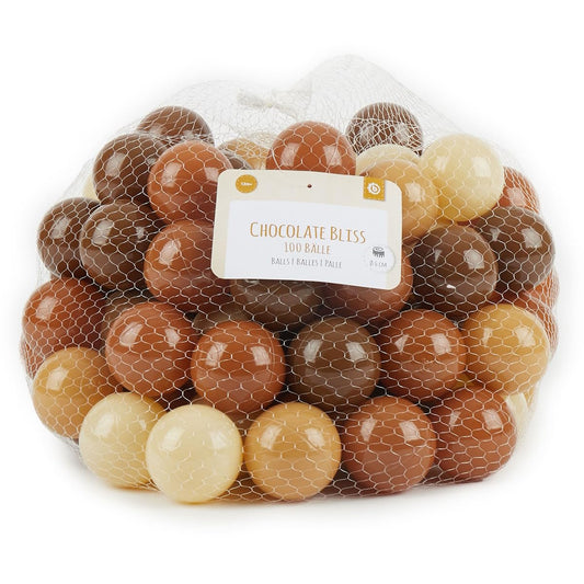Bieco Balls for Ball Pit Chocolate Bliss | 100 pieces | Colorful Balls | Ball Pit Kids | Ball Pit Baby | Ball Pit | Ball Pit Balls | Baby Ball | Kids Ball | Outdoor Games