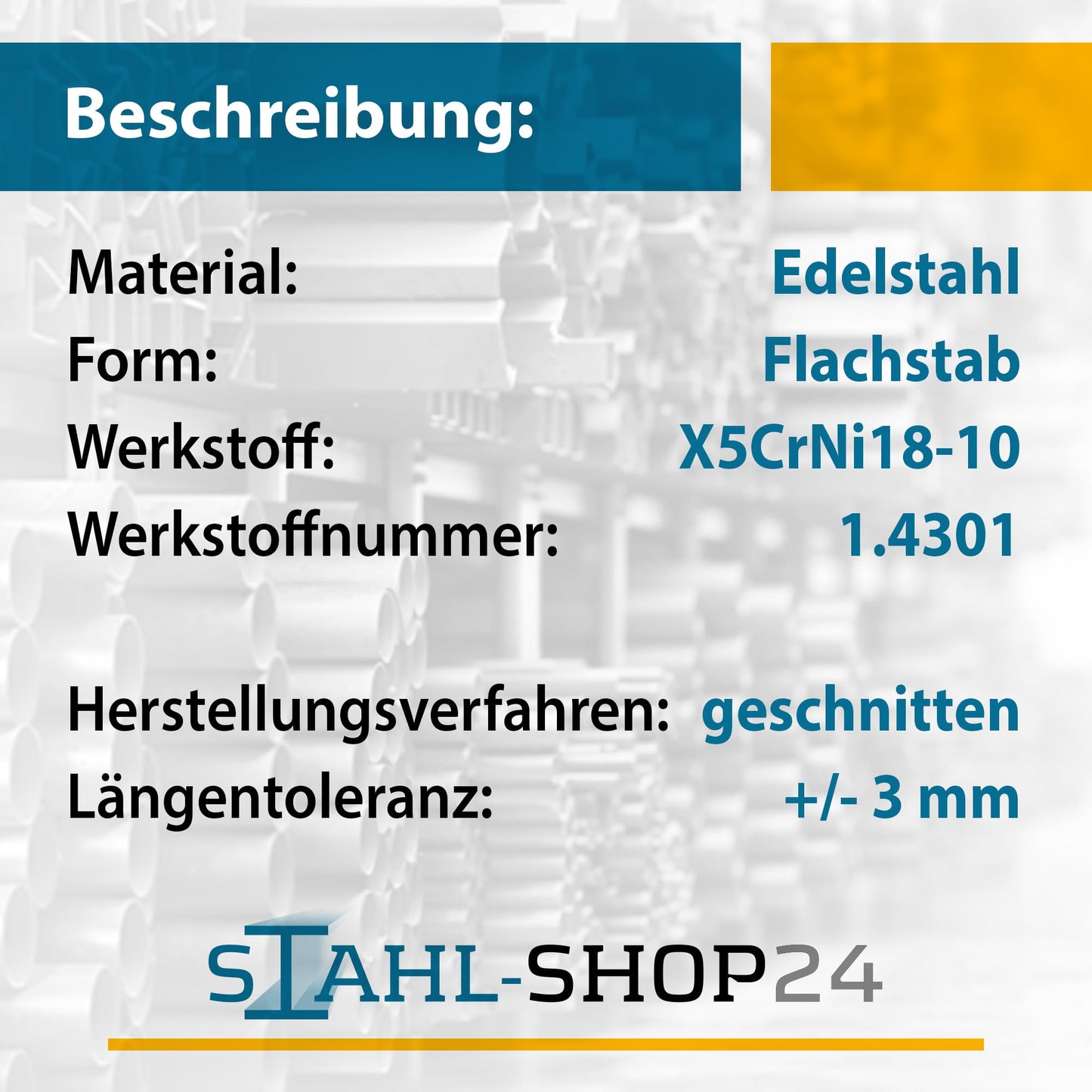 Steel-Shop24 Flat steel 1000 mm x 20 x 10mm Stainless steel V2A rustproof Customizable for DIY furniture construction Interior design Cladding Kitchen Bathroom EU-standard suitable for home and garden
