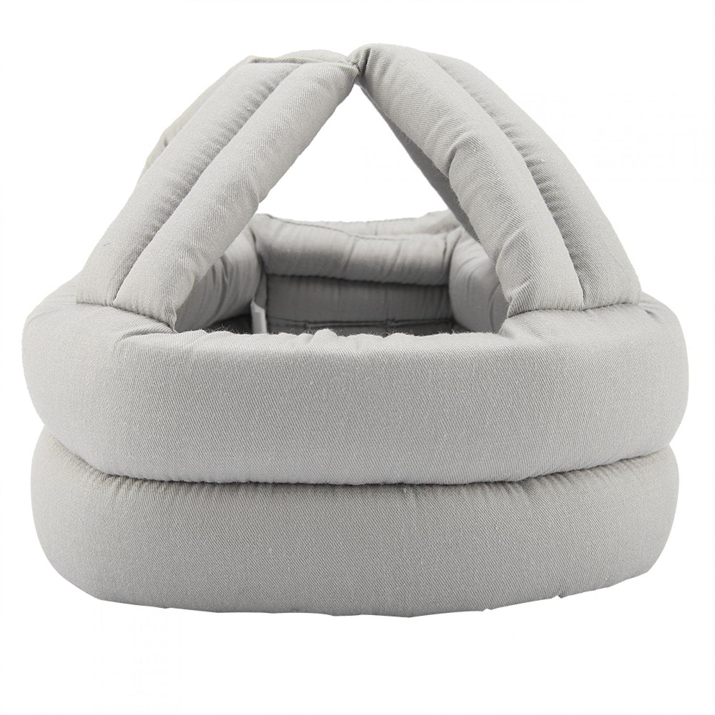 Anti-fall head protection helmet, protective hat for elderly individuals. Provides collision and fall protection. (Light gray top)