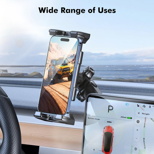 OHLPRO Tablet Holder for Car with 3M Adhesive Pads, 360° Rotating Adjustable iPad Car Mount, Universal Windshield & Dashboard, for All 5-13 Inch Phones and Tablet Holders