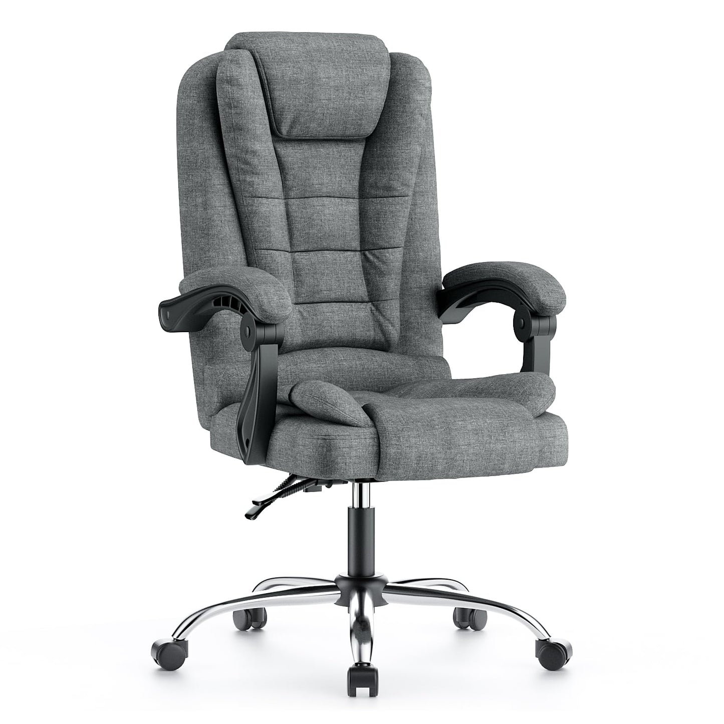 naspaluro Ergonomic Office Chair, High Back Desk Chair with Height Adjustable, Executive Chair, Reclining Chair for Office, Home, Dark Gray